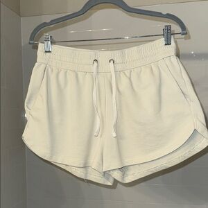 H&M Women's Athletic Cream Shorts